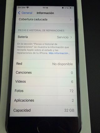 iPhone 6s 32GB Argento - necessita nuova batteria