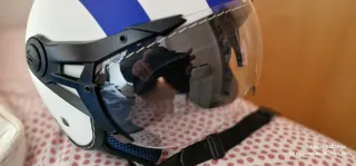 Casco Moto Sparco Blanco y Azul