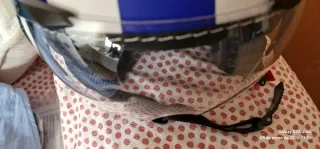 Casco Moto Sparco Blanco y Azul