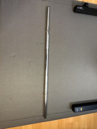 Barra de pesas cromada 120 cm