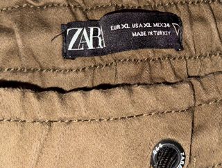 Pantalones Zara Hombre Talla XL Verde Oliva