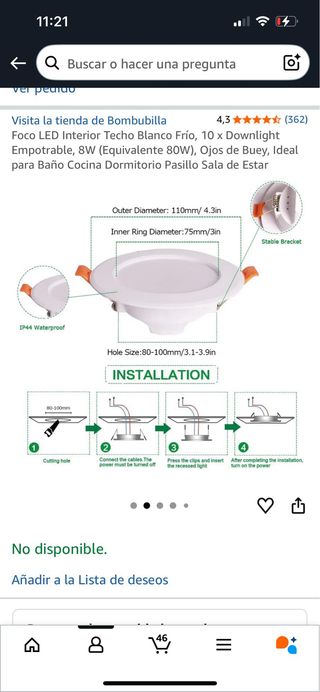 Focos LED Empotrables 4000K