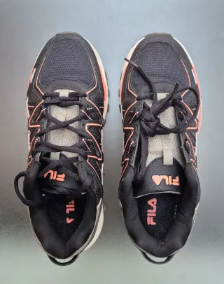 Deportivas Fila T.39 Negras/Naranja/Gris