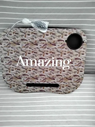 Escritorio Portátil con Luz y Portavasos.Nuevo