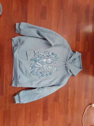 Sudadera azul con estampado 45 cm ancho x 60 largo