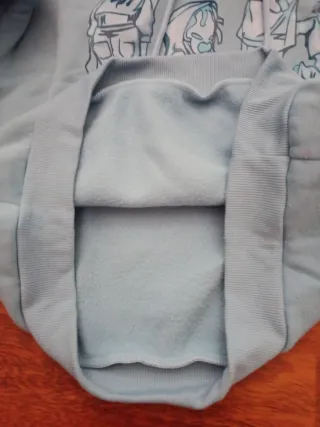 Sudadera azul con estampado 45 cm ancho x 60 largo