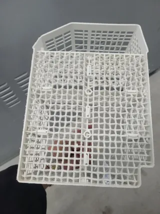 Cesto cubiertos lavavajillas blanco