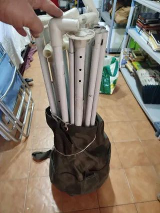 Pérgola de playa verde no plegable