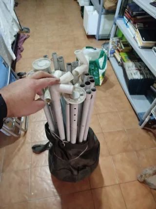 Pérgola de playa verde no plegable