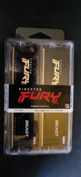 Ram Kingston Fury DDR4 16GB (2x8GB) 3200MHz CL16