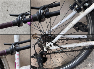 Bicicleta DTB Blanca y Morada