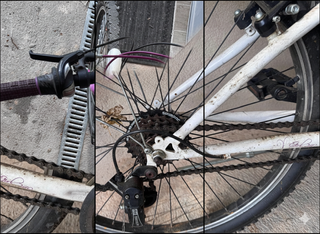 Bicicleta DTB Blanca y Morada