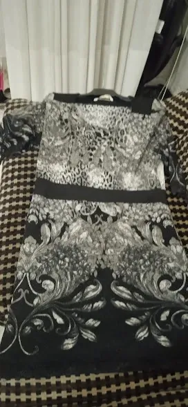 Abito donna corto maniche 3/4 fantasia