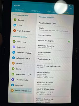Tableta Samsung Negra con Funda Marrón