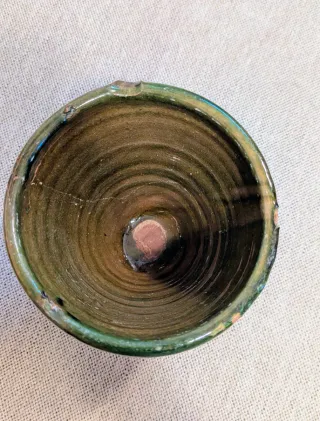 MORTERO ANTIGUO VIDRIADO