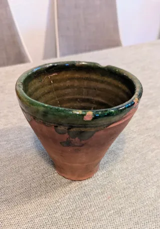 MORTERO ANTIGUO VIDRIADO