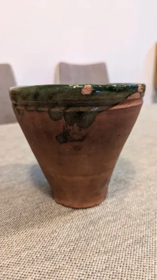 MORTERO ANTIGUO VIDRIADO