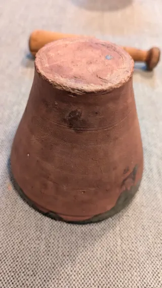 MORTERO ANTIGUO VIDRIADO