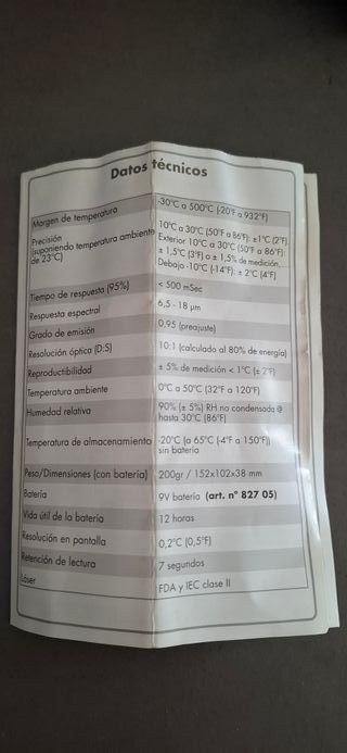 Termómetro Láser Infrarrojos Würth