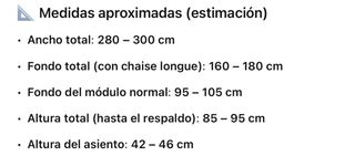 Sofá modular 2 plazas + chaise longue