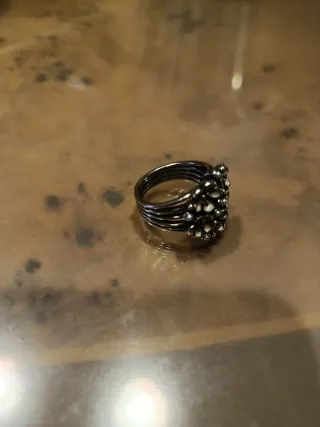 Anillo Pandora Flores Plata