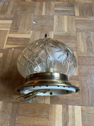 Lámpara de techo cristal y metal