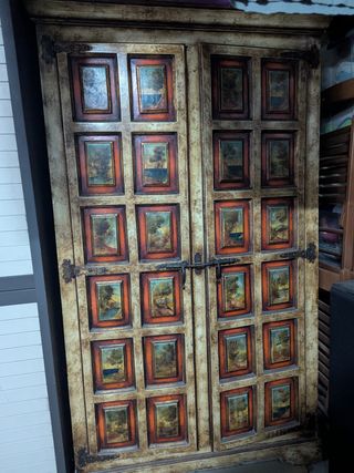 Armario Colonial Madera Pintado