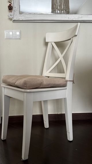 Cuatro Sillas Ikea Blanca Madera