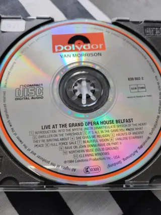 CD Van Morrison Live At The Grand Opera House