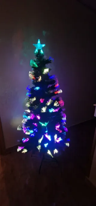 Árbol de Navidad Fibra Óptica Multicolor