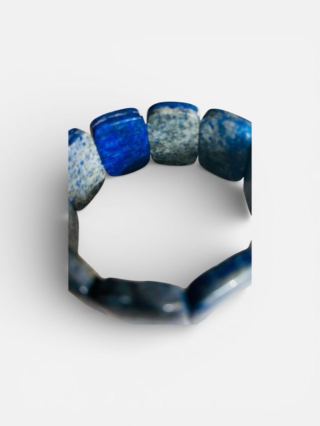 Pulsera Sodalita Natural Azul Gris