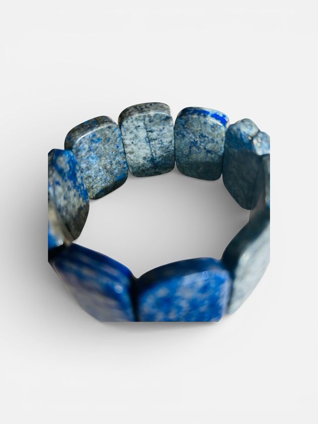 Pulsera Sodalita Natural Azul Gris