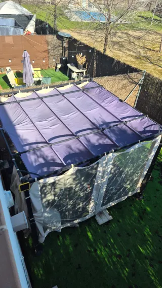 Pérgola 3x3 gris oscuro