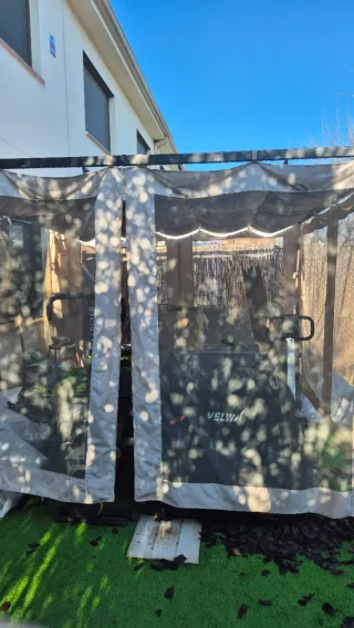 Pérgola 3x3 gris oscuro