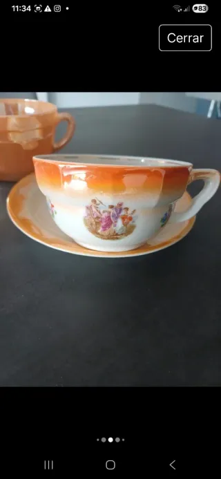 Taza y platillo vintage porcelana