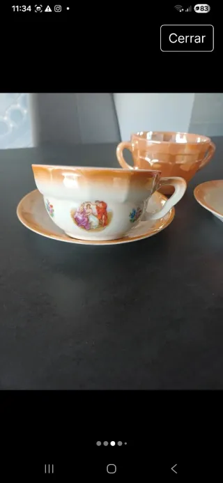 Taza y platillo vintage porcelana