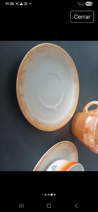 Taza y platillo vintage porcelana