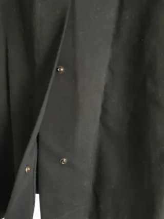 Trench Zara cuello piel negro