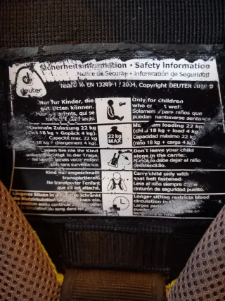 Mochila portabebés Deuter Kid Comfort Plus