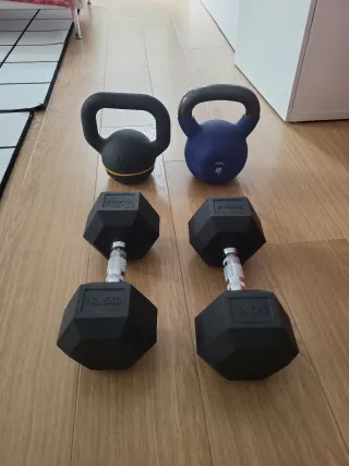 Mancuernas y keppel varios kg/precio