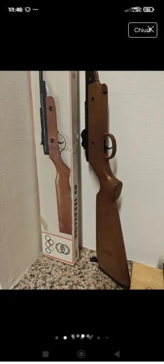 Fucile giocattolo anni '80 con scatola e funziona