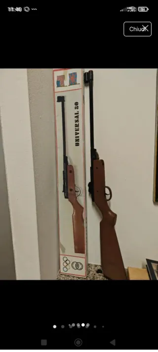 Fucile giocattolo anni '80 con scatola e funziona