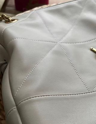 Bolso YSL Jamie Puffer Blanco Dorado