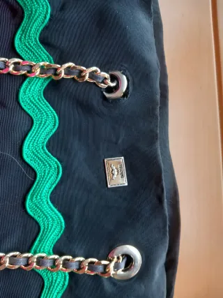 Borsa Moschino Nera con Bordi Colorati