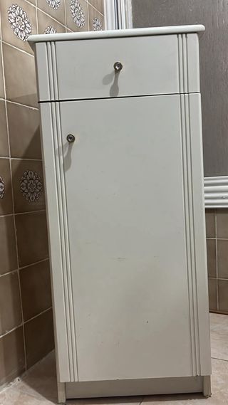Mueble auxiliar baño blanco