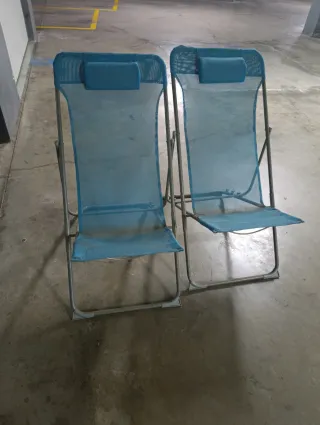 2 Sillas Plegables Playa Azul