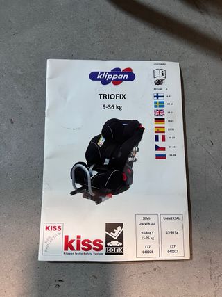Silla coche Klippan Triofix