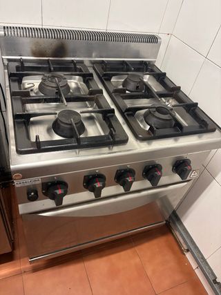 Cocina Industrial Bertos 4 Fuegos + Horno