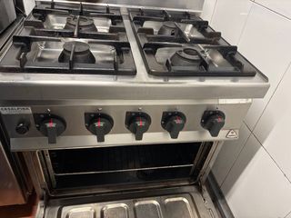 Cocina Industrial Bertos 4 Fuegos + Horno