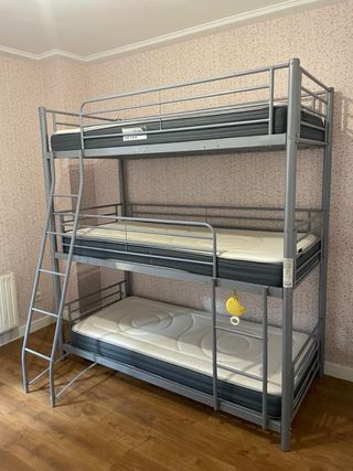 Litera triple con 3 colchones